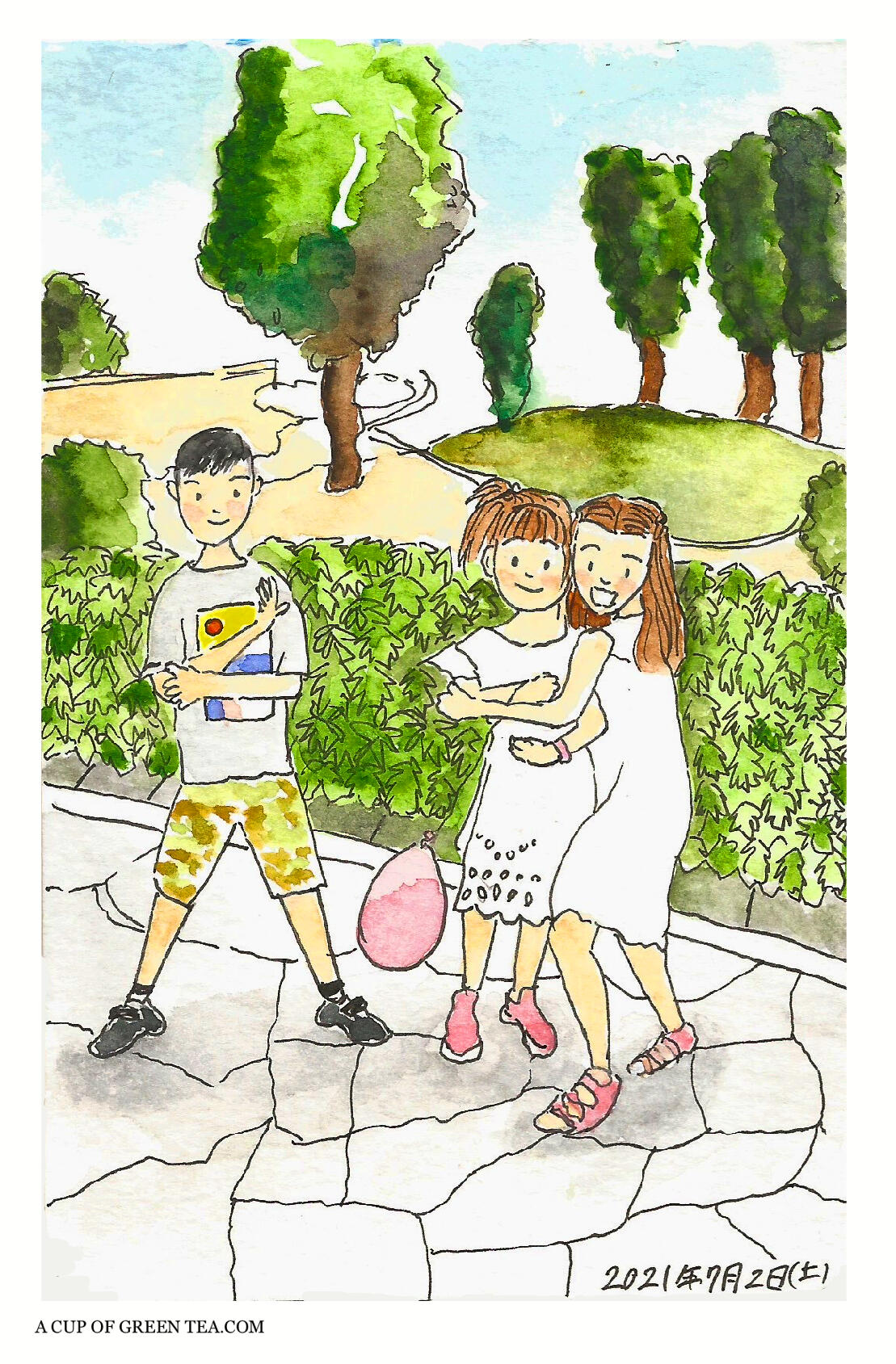 A sunset birthday party for my daughter's friend in the park. 🌙✨🐸 2 July 2021